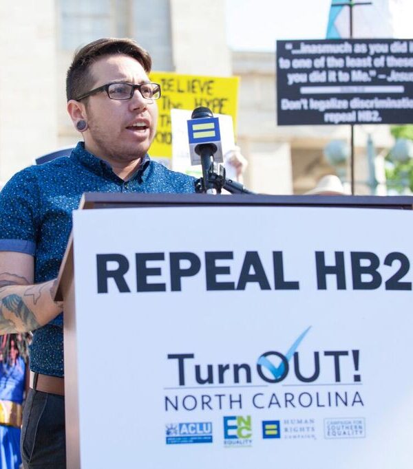 Joaquin Carcano HB2 LGBT LGBTQ trans transgender North Carolina