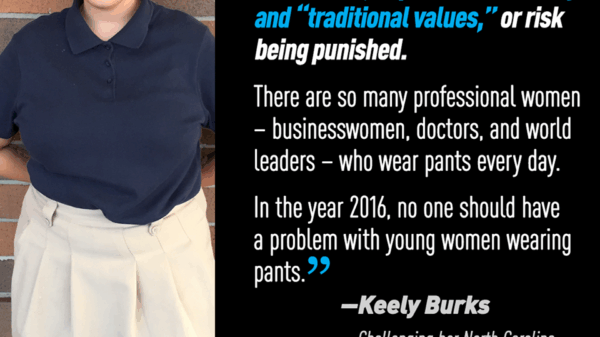 charter day school, aclu, pants, skirts, discrimination, girls, women