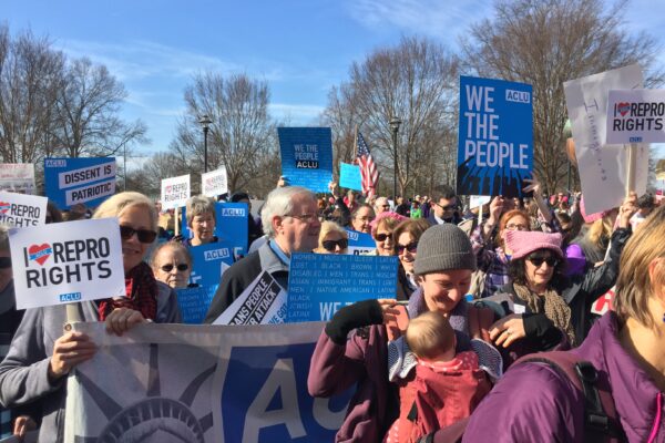 Protesters at the Moral March in Raleigh