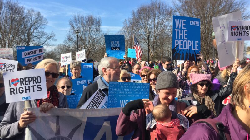 Protesters at the Moral March in Raleigh