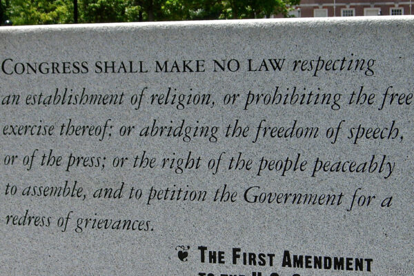 Congress shall make no law respecting an establishment of religion...