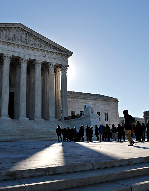 Line outside Supreme Court