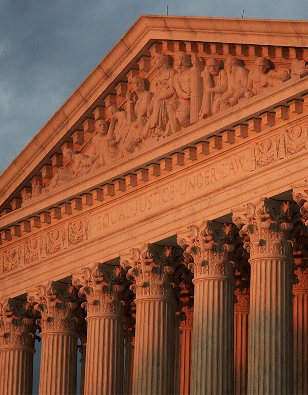 Supreme Court at sunset