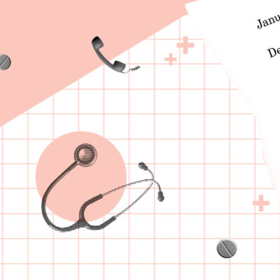 A bright grid with family planning imagery and a letter to Congress advocating on behalf of women's rights.