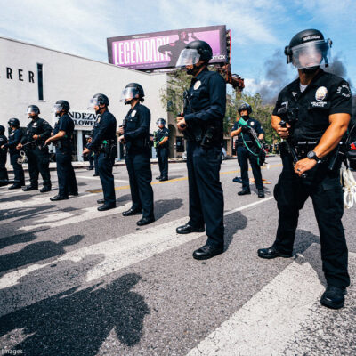 Protests turned violent on Saturday, May 30 as thousands of demonstrators marched along LA streets
