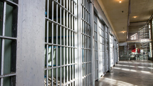 Photo of prison cell bars.