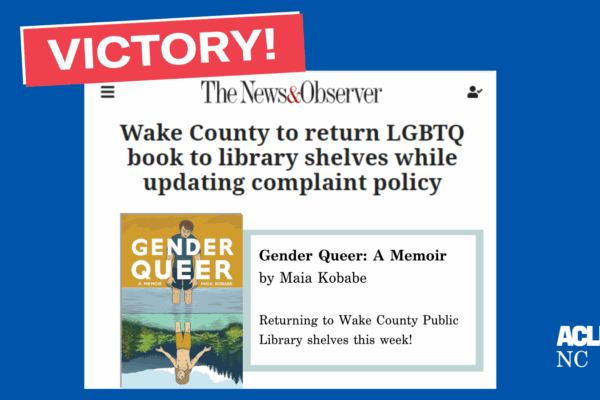 Gender Queer returning to Wake County library shelves.