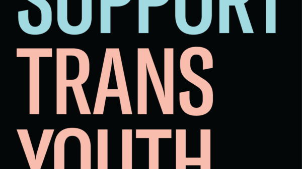 Graphic that says "SUPPORT TRANS YOUTH"