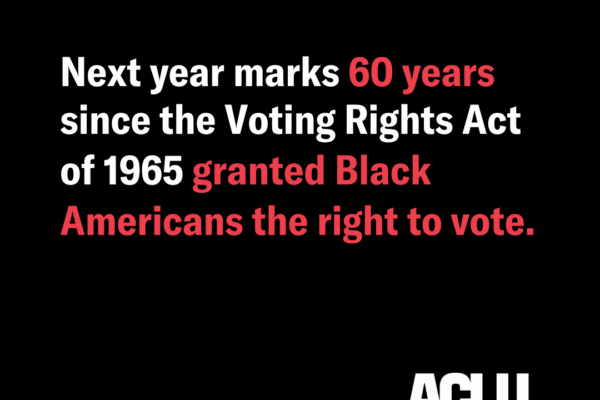 Next year marks 60 years since the Voting Rights Act of 1965 granted Black Americans the right to vote.