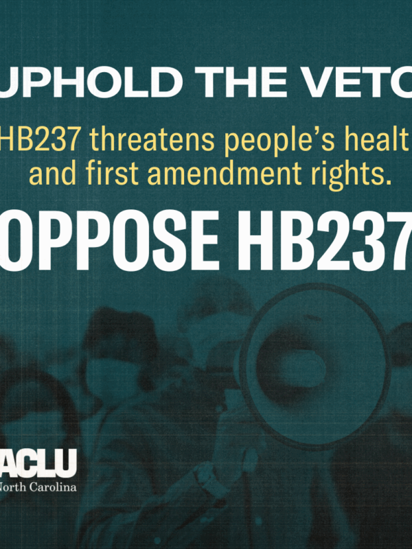 Test: "Uphold the veto, HB237 threatens people's health and first amendment rights. Oppose HB237"