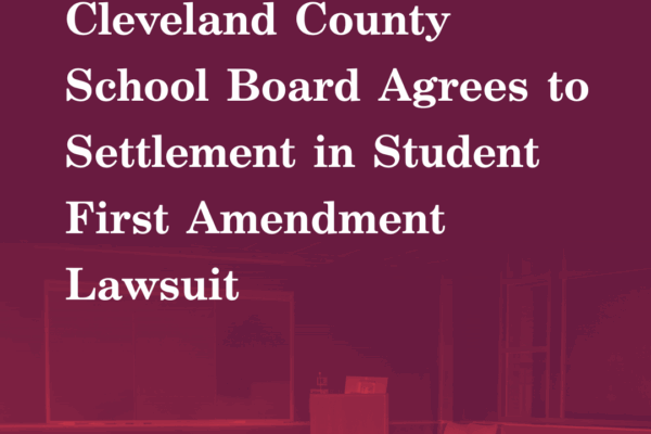 Cleveland county school board agrees to settlement in student first amendment lawsuit