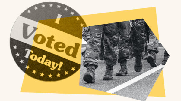 I voted sticker and boots of military.