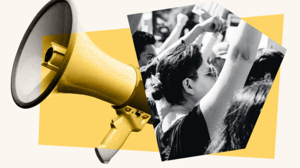 Megaphone collage