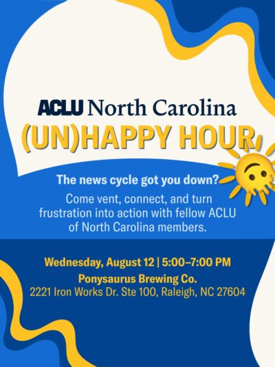 Unhappy hour flyer