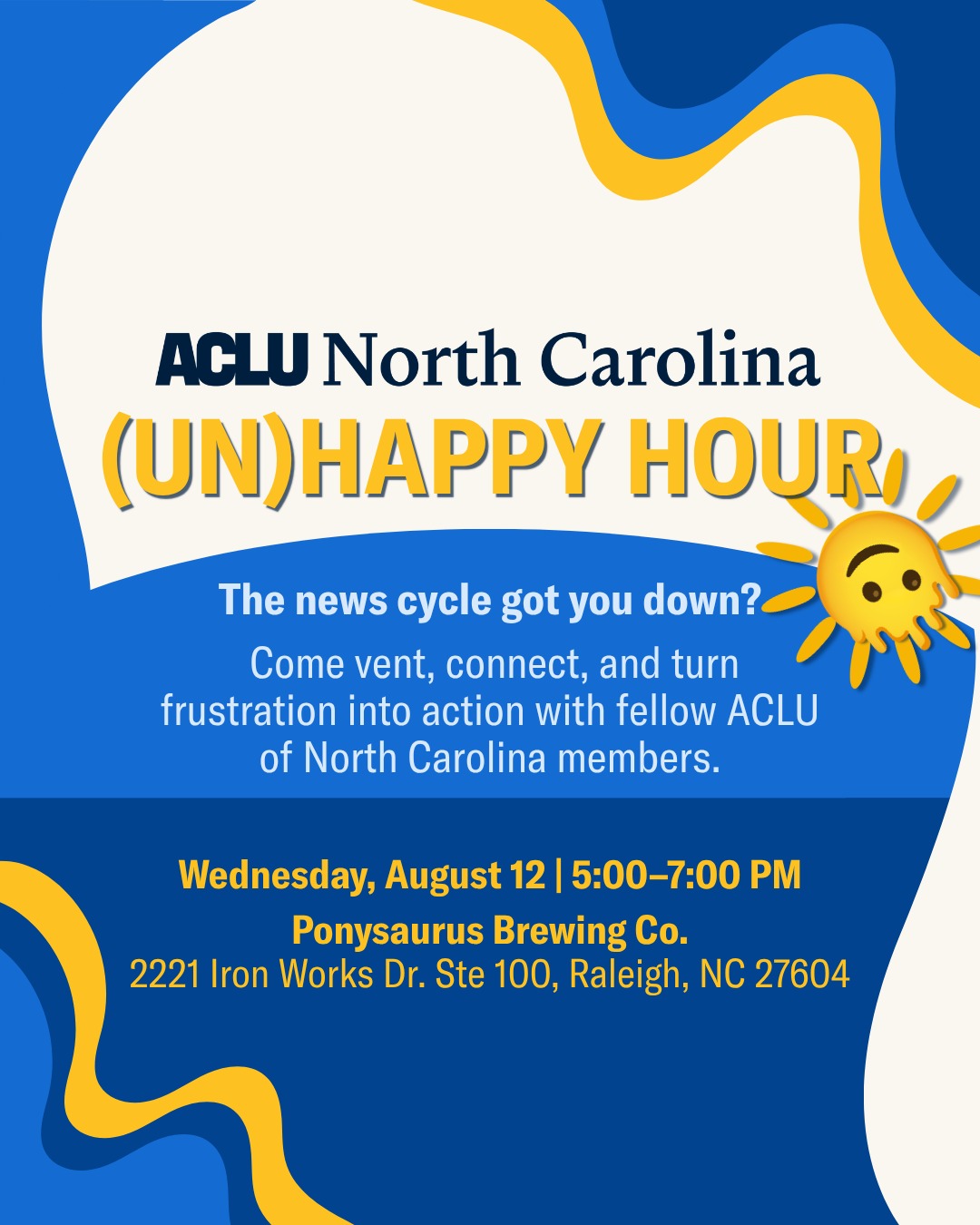 Unhappy hour flyer