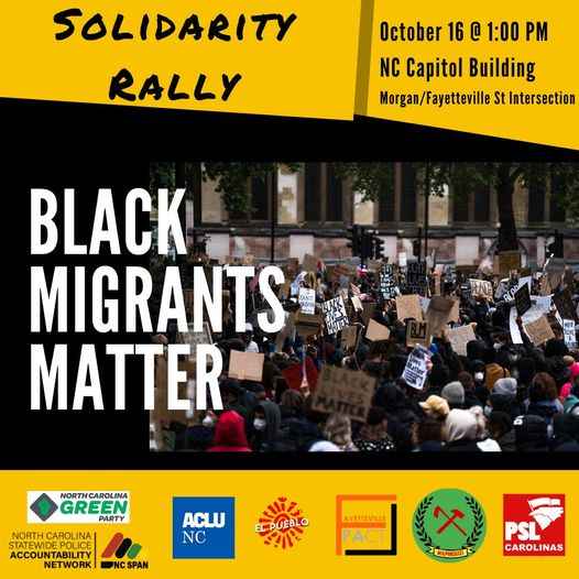 Black Migrants Matter Rally Poster