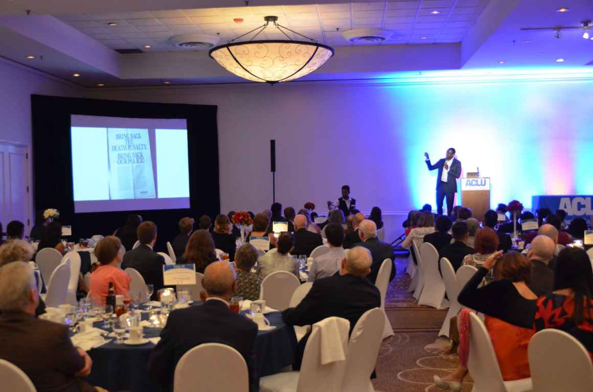 Yusef Salaam giving the keynote address