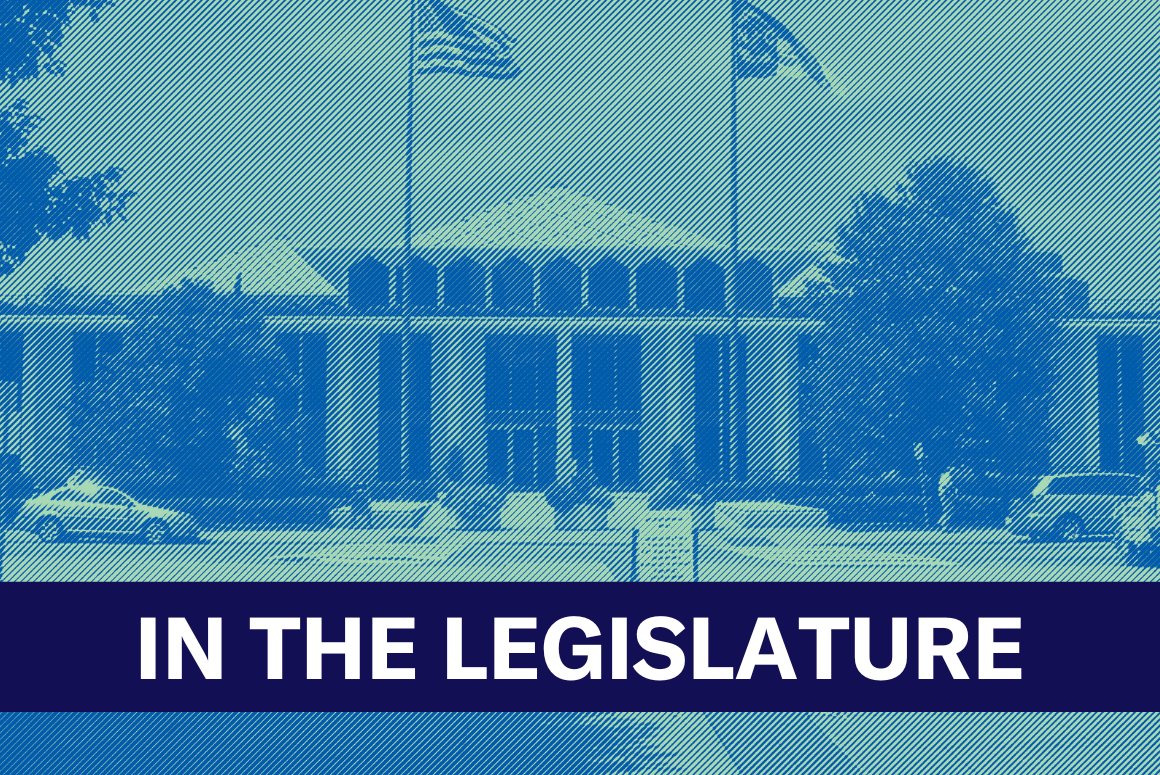 A picture of the NCGA building with "In the Legislature" text